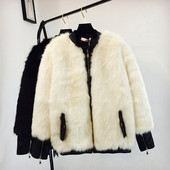 Geaca de dama moderna din par eco in mai multe culori