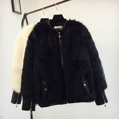 Geaca de dama moderna din par eco in mai multe culori