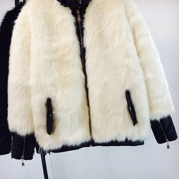 Geaca de dama moderna din par eco in mai multe culori