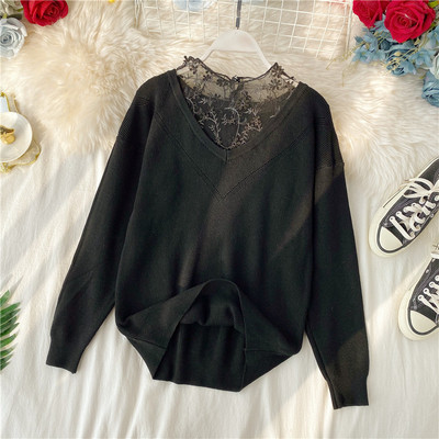 Μοντέρνο γυναικείο πουλόβερ με κεντήματα σε διάφορα χρώματα