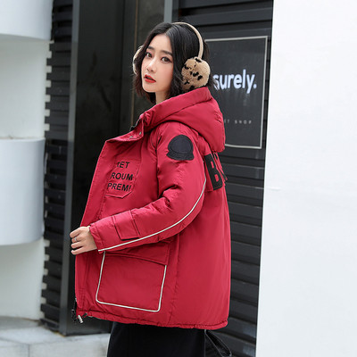 Γυναικείο casual χειμερινό μπουφάν με κουκούλα και τσέπη σε διάφορα χρώματα