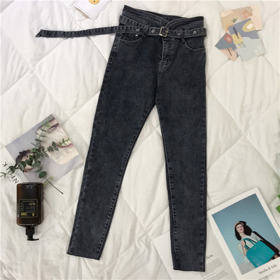 Alkalmi női farmer magas derékkal és övvel három színben