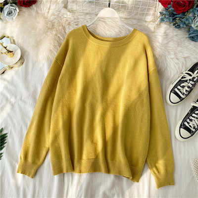 Μοντέρνο γυναικείο πουλόβερ με ντεκολτέ κλασικό μοντέλο σε διάφορα χρώματα