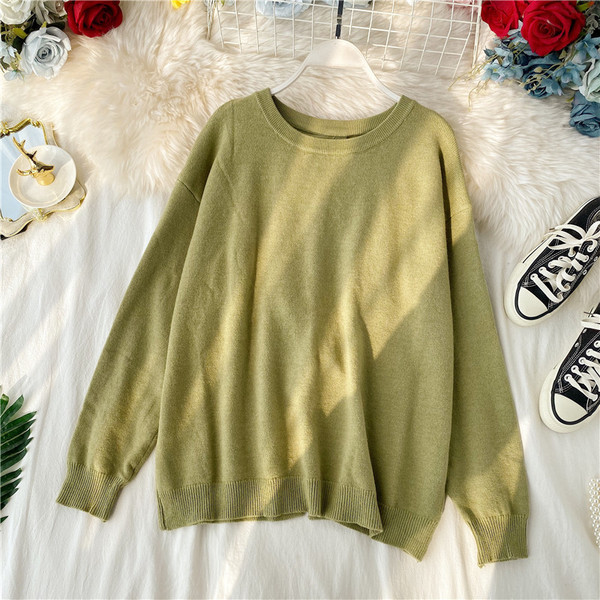 Μοντέρνο γυναικείο πουλόβερ με ντεκολτέ κλασικό μοντέλο σε διάφορα χρώματα