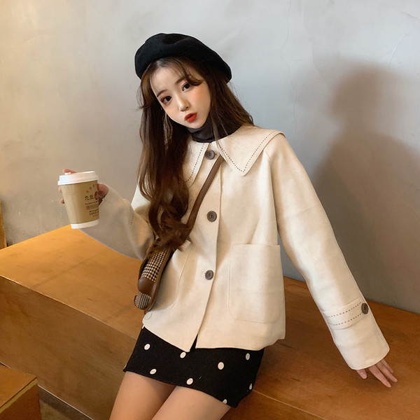 Дамско ежедневно късо тънко палто в два цвята