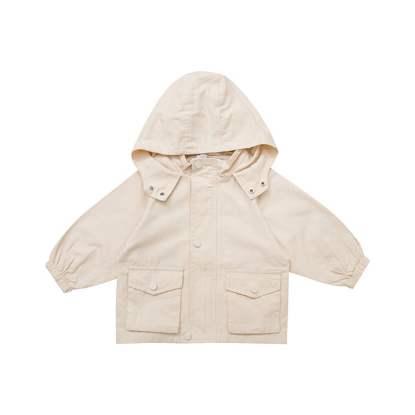 Νέο μοντέλο παιδικό μπουφάν για το φθινόπωρο με κουκούλα σε κίτρινο και μπεζ χρώμα