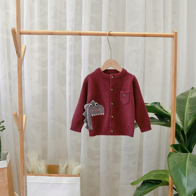 Modern gyerekmellény szürke és piros 3D elemekkel