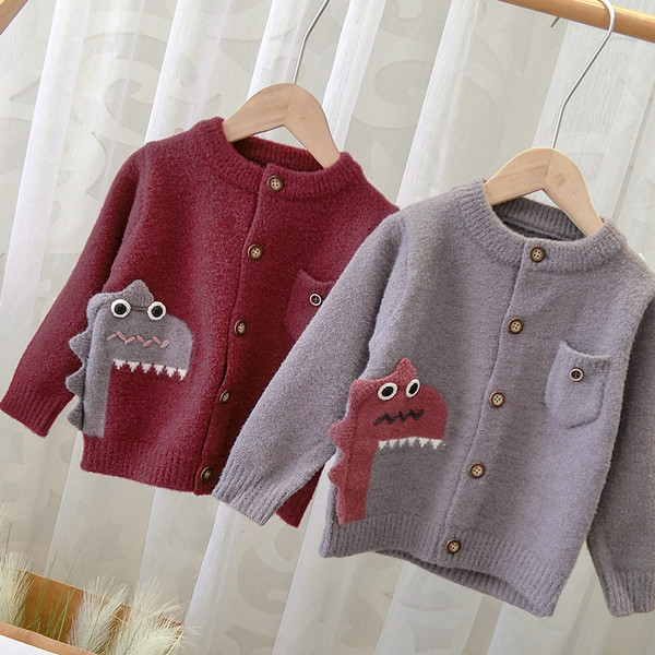 Modern gyerekmellény szürke és piros 3D elemekkel