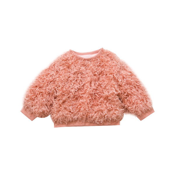 Νέο μοντέλο παιδικό πουλόβερ με O-λαιμόκοψη σε μαύρο και πορτοκαλί χρώμα