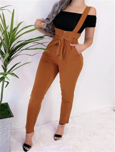 Pantaloni casual dama cu nasturi si talie inalta in mai multe culori