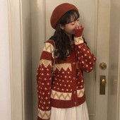 Vesta moderna de dama de culoare rosie