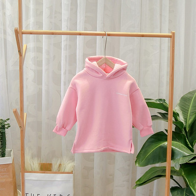 Hanorac pentru copii model nou pentru fete cu aplicare in negru si roz