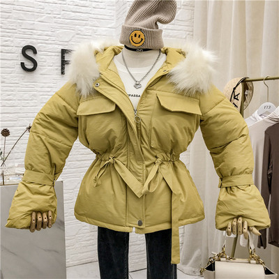 Geaca de dama moderna cu gluga si curea in mai multe culori