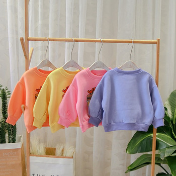 Модерна детска блуза с апликация за момичета и момчета в няколко цвята