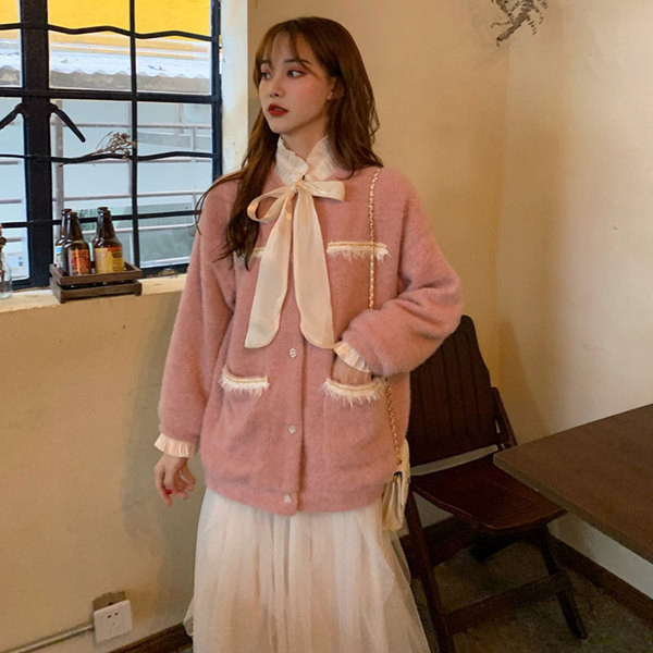 Rózsaszín női topikamellény, zsebekkel