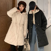 Jachetă lungă de actualitate de damă în două culori cu șireturi