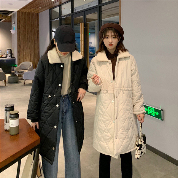 Jachetă lungă de actualitate de damă în două culori cu șireturi