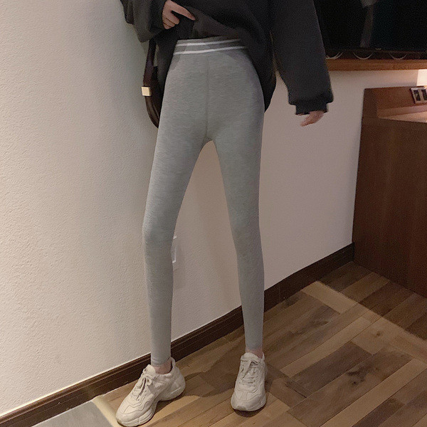 Női alkalmi leggings fekete és szürke színben, elasztikus derékkal