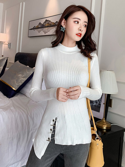 Γυναικείο πουλόβερ ασύμμετρο μοντέλο σε διάφορα χρώματα