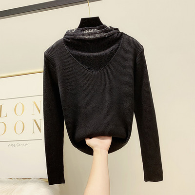 Pulover de dama cu dantela in mai multe culori