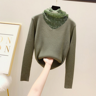 Pulover de dama cu dantela in mai multe culori