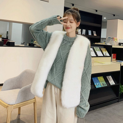 Vesta de dama din par eco in mai multe culori