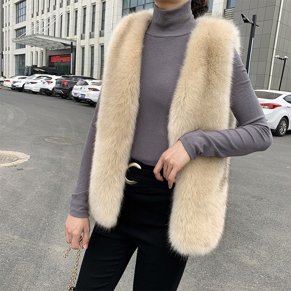 Vesta de dama din par eco in mai multe culori