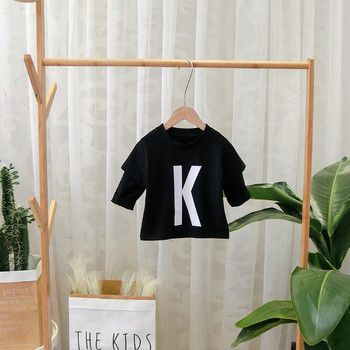Νέο μοντέλο παιδική μπλούζα για αγόρια με εκτύπωση σε μαύρο χρώμα