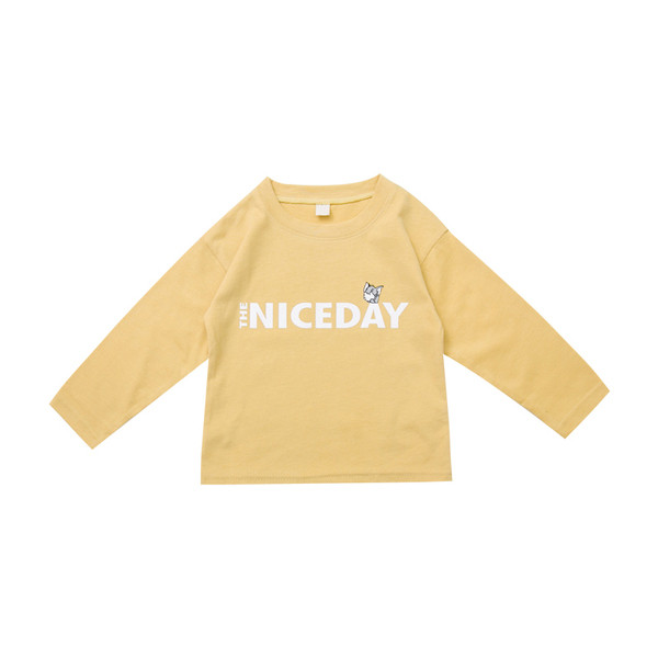 Bluza moderna pentru copii cu decolteu O pentru baieti in alb, galben si portocaliu