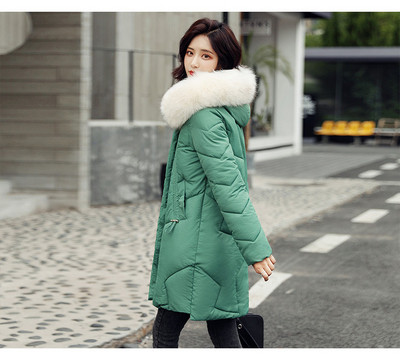 Νέο μοντέλο μακρύ χειμωνιάτικο μακρύ γυναικείο μπουφάν  με κουκούλα και τσέπες σε πέντε χρώματα