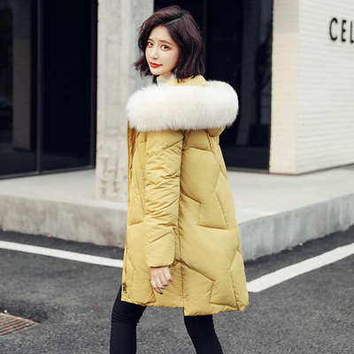 Νέο μοντέλο μακρύ χειμωνιάτικο μακρύ γυναικείο μπουφάν  με κουκούλα και τσέπες σε πέντε χρώματα