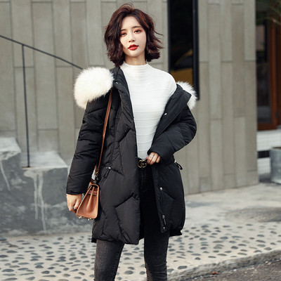 Νέο μοντέλο μακρύ χειμωνιάτικο μακρύ γυναικείο μπουφάν  με κουκούλα και τσέπες σε πέντε χρώματα