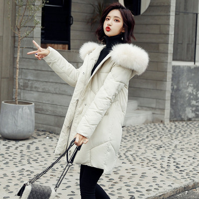 Νέο μοντέλο μακρύ χειμωνιάτικο μακρύ γυναικείο μπουφάν  με κουκούλα και τσέπες σε πέντε χρώματα