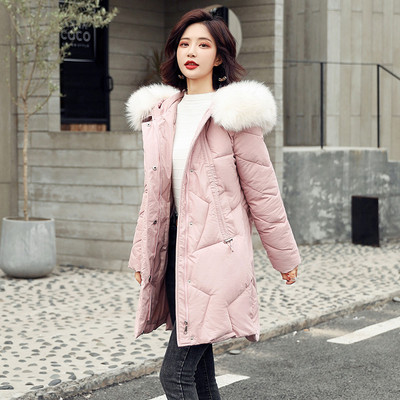 Νέο μοντέλο μακρύ χειμωνιάτικο μακρύ γυναικείο μπουφάν  με κουκούλα και τσέπες σε πέντε χρώματα