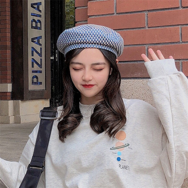 Palarie de dama tip bereta in trei culori