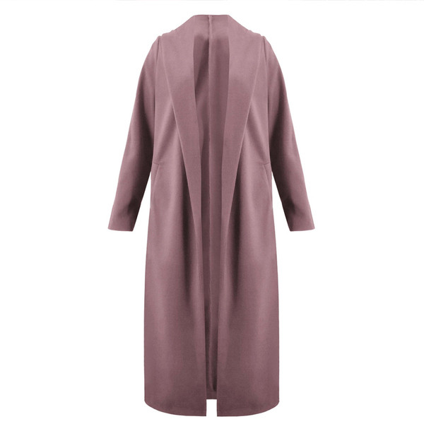 НОВ модел дамско дълго палто с джобове в четири цвята 