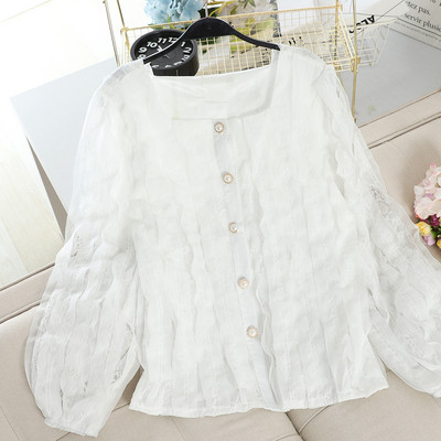 Γυναικείο πουκάμισο με κουμπιά και τετράγωνη λαιμόκοψη σε διάφορα χρώματα