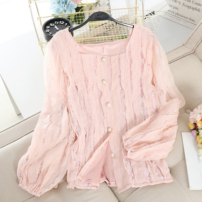 Γυναικείο πουκάμισο με κουμπιά και τετράγωνη λαιμόκοψη σε διάφορα χρώματα