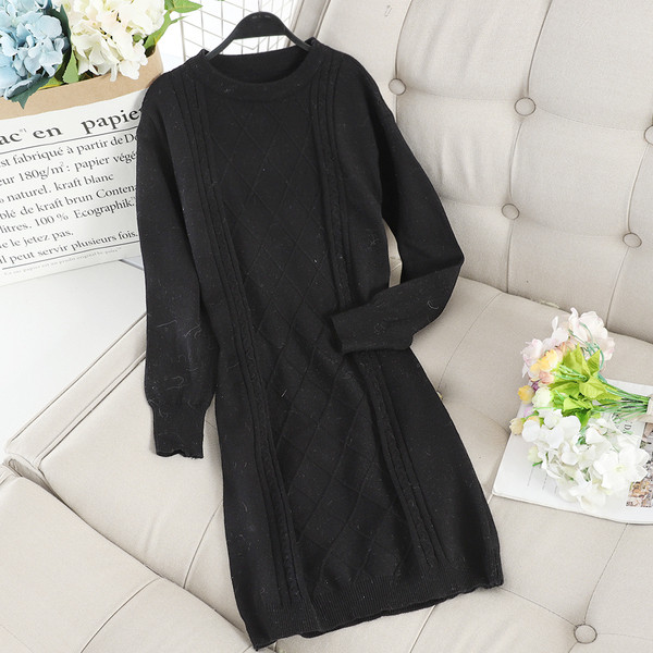 Rochie casual de dama cu culoare neagra si decolteu rotund