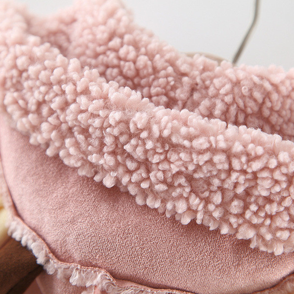 Παιδικό μπουφάν για κορίτσια με γράμματα και κουκούλα σε ροζ και καφέ χρώμα