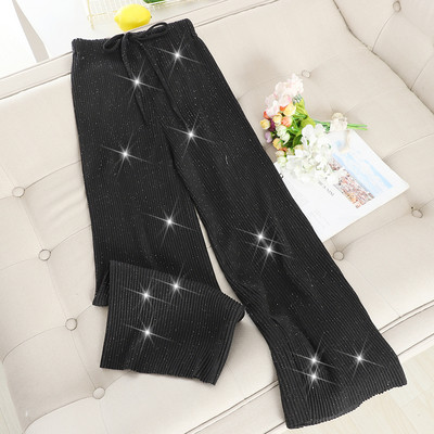 Divatos, fényes hatású, rugalmas női nadrág több színben