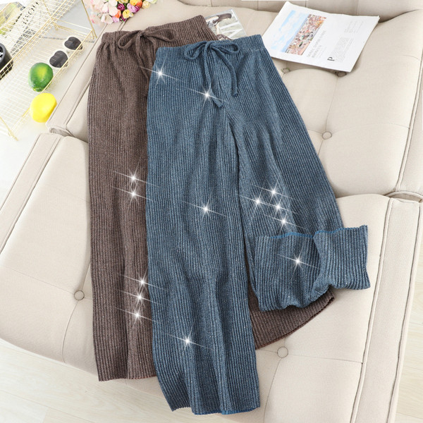 Divatos, fényes hatású, rugalmas női nadrág több színben