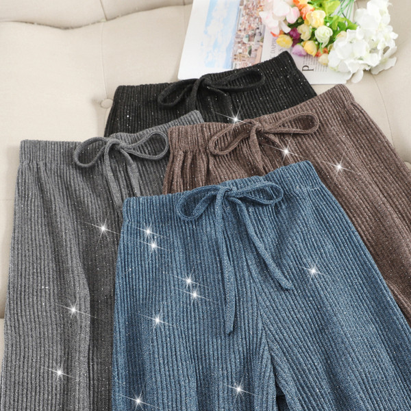 Divatos, fényes hatású, rugalmas női nadrág több színben