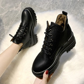 Γυναικείες χειμωνιάτικες μπότες σε οικολογικό δέρμα με κορδόνια  σε τρία χρώματα