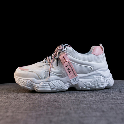 Γυναικεία μοντέρνα παπούτσια για τρέξιμο σε λατφόρμα σε δύο χρώματα