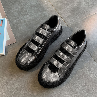 Νέο μοντέλο γυναικεία χειμωνιάτικα πάνινα παπούτσια με  λουράκια βελκρό σε διάφορα χρώματα