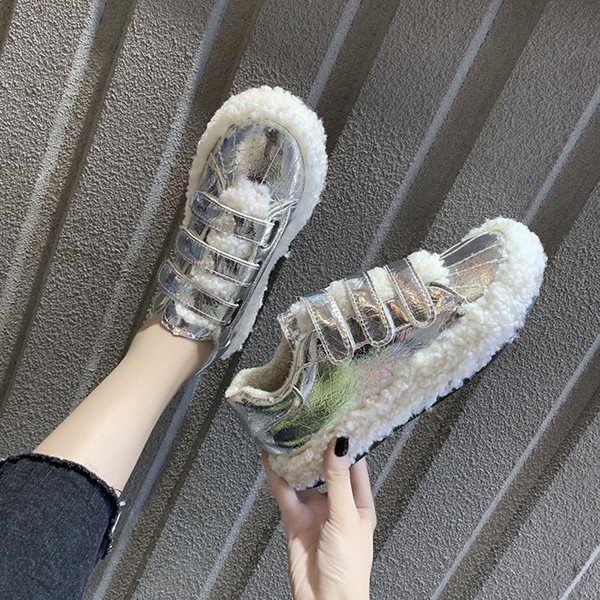 Νέο μοντέλο γυναικεία χειμωνιάτικα πάνινα παπούτσια με  λουράκια βελκρό σε διάφορα χρώματα