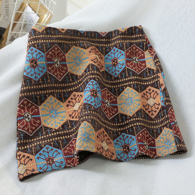 Modern női színes szoknya Karcsú, magas derékú modell