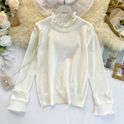 Γυναικείο πουλόβερ με ψηλό γιακά σε διάφορα χρώματα