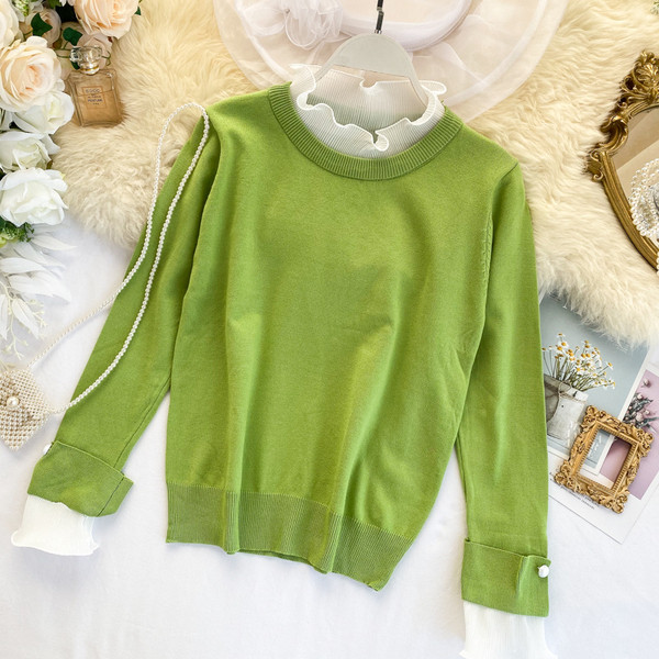 Γυναικείο πουλόβερ με ψηλό γιακά σε διάφορα χρώματα